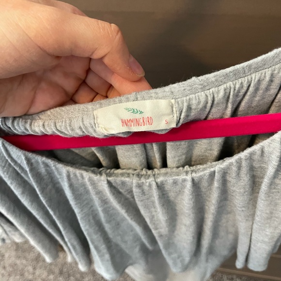 Grey off the shoulder body suit - Picture 2 of 2